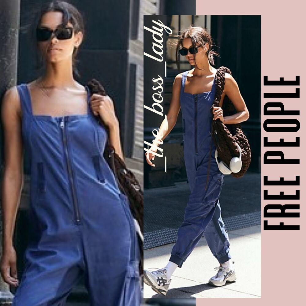 Free People Blue Jumpsuit